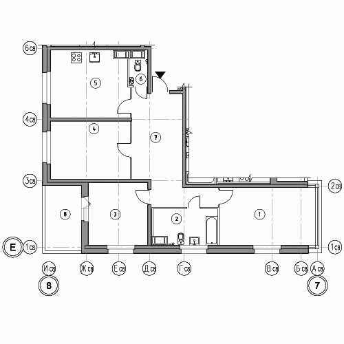 Трёхкомнатная квартира 101.2 м²